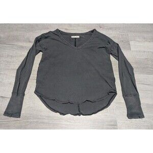 We The Free Charcoal Long Sleeve Top